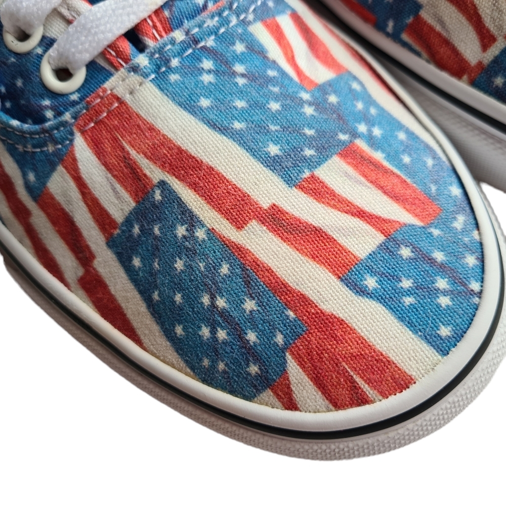 Vans US m9.0 w10.5 American Flag Unisex Red White Blue USA Sneakers - Picture 8 of 16